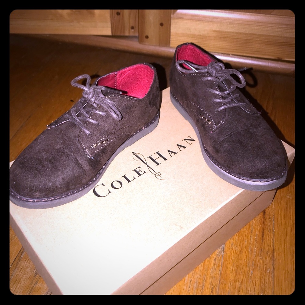 Kids (Toddler) Cole Haan Brn Suede Tie Up’s Sz 11